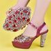 Delicate rhinestone temperament elegant fashion high-heeled sandals with bag set_vogvips.com