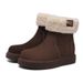 Women's Snow Boots 2025 Winter New Style Furry Versatile Thick Sole Fleece Lined Thickened Warm Cotton Shoes Non-Slip Chimney Winter Boots_vogvips.com