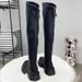 Knee High Riding Boots With Chunky Heel And Round Toe Stylish Winter Boots Fashionable Tall Boots High Heel Slim Fit Riding Boots Versatile Long Boots_vogvips.com