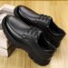 Dad Casual British Style Lace-up Soft Sole Non-slip Wear-resistant Business Formal Leather Trendy Men's Shoes_vogvips.com