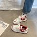 Spring New White Board Women's Ins Korean Edition Casual Versatile Color Blocked Thick Bottom Low Help Student Sports_vogvips.com