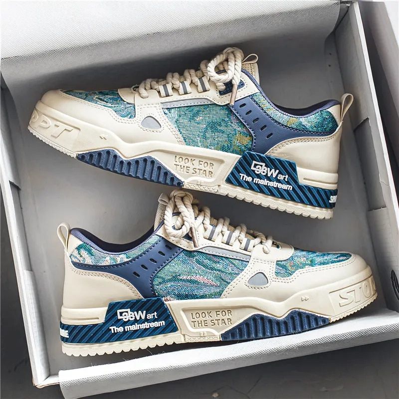 Autumn Men Casual Cricket Fashion Trend Sneakers Walking Skateboard For Boys Youth Retro Style Board Shoes_vogvips.com