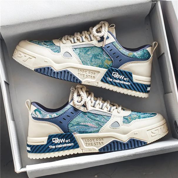 Autumn Men Casual Cricket Fashion Trend Sneakers Walking Skateboard For Boys Youth Retro Style Board Shoes_vogvips.com