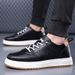Genuine Leather Men's Shoes New Sports Height-enhancing Casual Shoes Men's Breathable And Versatile Wear-resistant White Shoes_vogvips.com