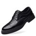 Men's shoes fall business formal leather shoes men Brock leather soft bottom breathable wedding groom shoes_vogvips.com