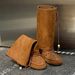 Women Boxing Boots 2025 New Style Internal Height Increae Tael Woven Lace-Up Boxing Genuine Leather Veratile Slimming Pile Women'_vogvips.com