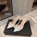 Foreign Trade Women's Pointed-toe Sandals With Thin Heels, Rhinestones, Pearls, Korean-style Bridal And Bridesmaid_vogvips.com