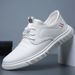 Men's Business Formal Black Leather Shoes Spring 2026 Style Trendy Slip-On Casual Breathable Soft Soled Shoes_vogvips.com