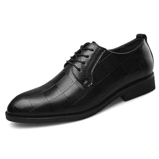 Men's Classic Oxford Dress Shoes - Breathable PU Leather Formal Shoes For Business & Wedding (Black/Brown, Sizes 38-48)_vogvips.com