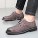 Euro Step Spring And Autumn Brogue Genuine Business Formal Men's Korean Style British Pointed Leather Shoes Trendy_vogvips.com