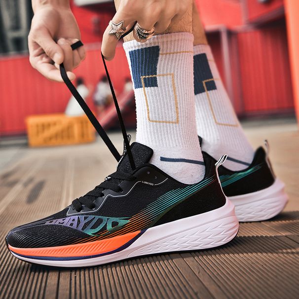 New Model Running Shoes - Lightweight, Breathable Mesh Upper, Soft Sole, Anti-slip, Speed Racing Couple Sports Shoes_vogvips.com