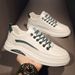 Men's Shoes Summer White Trendy Shoes Sports Casual Shoes Men's Trendy All Match Shoes Men's Leather Shoes_vogvips.com