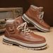 Autumn New British Style Mid-Top Martin Men's Casual Work Trendy Low-Top Ankle Boots Leather Shoes_vogvips.com