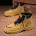 Martin Boots Men's Shoes High-top Wind Tooling Rhubarb Boots Men's Korean Version Platform Short Boots_vogvips.com