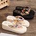 Women's Ethnic Style Satin Strap Flip Flops Casual Bohemian Summer Slippers Beachwear_vogvips.com