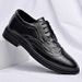 Euro Step Spring New High-End Business Casual Formal Youth Floral Brogue Trendy Breathable Men's Shoes Soft Leather_vogvips.com