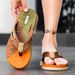 Summer Trend Contrasting Flip Flops For Men Wearing Non-slip Soft Bottom Braided Beach Sandy Rubs_vogvips.com