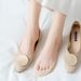 5pairs Non-slip Invisible Slippers Seamless Ice Silk Boat Summer Thin Solid Casual Breathable Low Cut Socks Women_vogvips.com
