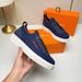 Real Picture Brand Santoni Knitted Breathable Low-top Casual Sports Trendy Versatile Men's Shoes_vogvips.com
