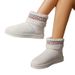 Women's Shoes Plus Size Cotton Shoes Women's Winter New Style Ethnic Style Outerwear Fleece Lined Warm Thick Soled Snow Boots_vogvips.com
