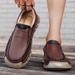 Cross-border Export Hot-selling Men's Hand-stitched Autumn Large-size Casual Shoes, Genuine Leather Slip-on Soft-soled_vogvips.com