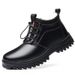 TerraStride Winter Warm With Fleece, High Waist Shoes, Thickened Snow Boots, Men's PU Business Cotton Leather Shoes_vogvips.com