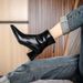 Genuine For Women 2022 New Soft Leather Spring And Autumn Single Pointed Toe 32 Fashion Chunky Heel Short Tube Back_vogvips.com