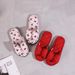 New Korean Style Cute Bow Cotton Slippers Silent Non-Slip Soft Sole Noiseless Girl Home Indoor Floor Slippers_vogvips.com