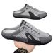 Men's Summer Slip-On Shoes With Mesh Upper & Backstrap, Breathable Outdoor Casual Loafers In Grey, Green, Beige_vogvips.com