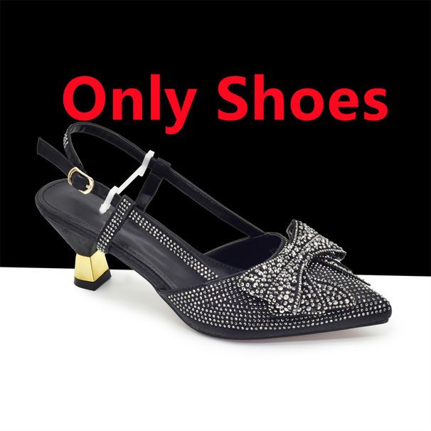 New bow decoration hot diamond party dinner high heels pointed shoes elegant fashion shoe bag set_vogvips.com