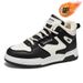 Winter Men's High-Top Fleece-Lined White Shoes, Trendy And Versatile, Thick-Soled, Extra-Warm Cotton Sneakers, Sports Sh_vogvips.com