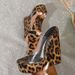 Peep Toe Leopard Print Color Block Transparent Glass Glue Wedge Sandals High Heeled Slippers For Women Fashionable_vogvips.com