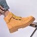 Martin Boots Velvet Medium Tube Short Boots Retro Rhubarb Tooling Boots_vogvips.com