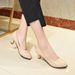 Women's Mid Heel Work Shoes Plus Size Black Single Stiletto Heels Fashion Etiquette Commuting Interview Shoes_vogvips.com