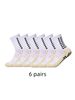 6 Pairs Of Anti-skid Classic Sports With Adhesive Points, Football Socks_vogvips.com