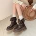 British Style Simple Thick-Soled Martin For Women, Autumn And Winter 2025 New Casual Two-Way Western Cowboy Fashion_vogvips.com