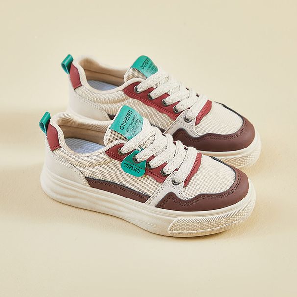 Little White Shoes Female Students Thick-soled Heightening Shoes Sports Board Shoes Casual_vogvips.com