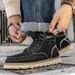 New Leather Spring Men's Shoes High-top Men's Heightening Tooling Martin Boots_vogvips.com