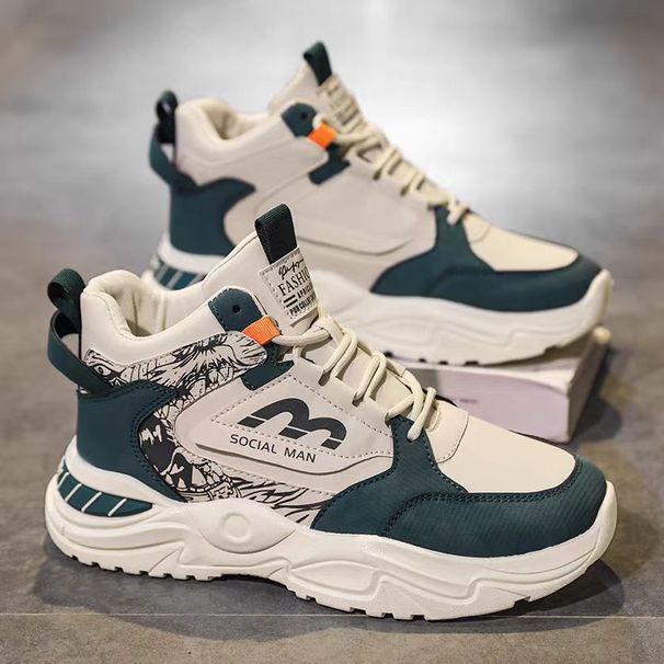 Men's Casual Sneakers Low-Top Breathable Running Shoes For Teens And Young Adults - Lightweight Comfortable Round-Toe PU Upper With Rubber Sole_vogvips.com