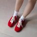 Fashionable Women's Casual Sports Shoes, Comfortable Round Toe Tie, Simple Sports Walking Shoes, Fashionable Flat Shoes For Daily Use_vogvips.com