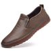 Suitable For All Seasons Genuine Loafers Summer Breathable Hollow Out Slip-On Casual Leather Shoes For Men_vogvips.com
