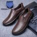 Men's Shoes Casual Leather Shoes Men's Dad Gloves Lazy Shoes_vogvips.com