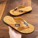 Men's New Summer Thick Soled Sandals With Flops, Anti Slip Sandals, Men's Beach Shoes, Fashionable And Trendy Flip Flops_vogvips.com