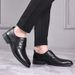 Euro Step First Layer Cowhide Formal Pointed Toe Lace-up Derby Men Brand Business Men's Shoes Wind Pure Leather_vogvips.com