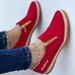 New Spring And Autumn Cross-Border Rope Casual Flat For Women With Side Zipper, Sports Running Couple Shoes,_vogvips.com