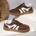 Faux Suede Brown Platform Sneakers Women Spring Non Slip Flat Heels Casual Walking Woman Thick Sole Vulcanize Shoes_vogvips.com