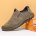 Spring New Men's Slip-On Sneakers Breathable Low-Top Fashion Work Safety Casual Trendy Sports Leather Shoes_vogvips.com