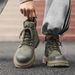 Martin Boots Short Boots Frosted Tooling Vintage Rhubarb Boots Vintage Boots_vogvips.com