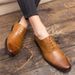 Brogue Carved Korean Style British Trendy Casual Business Formal Leather Men's Breathable Wedding Shoes Large Size_vogvips.com