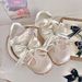Shoe Buckle Shoe Flower Decoration Sweet Cool Personality Silver Rose Large Bow Handmade Shoe Buckle Accessories_vogvips.com
